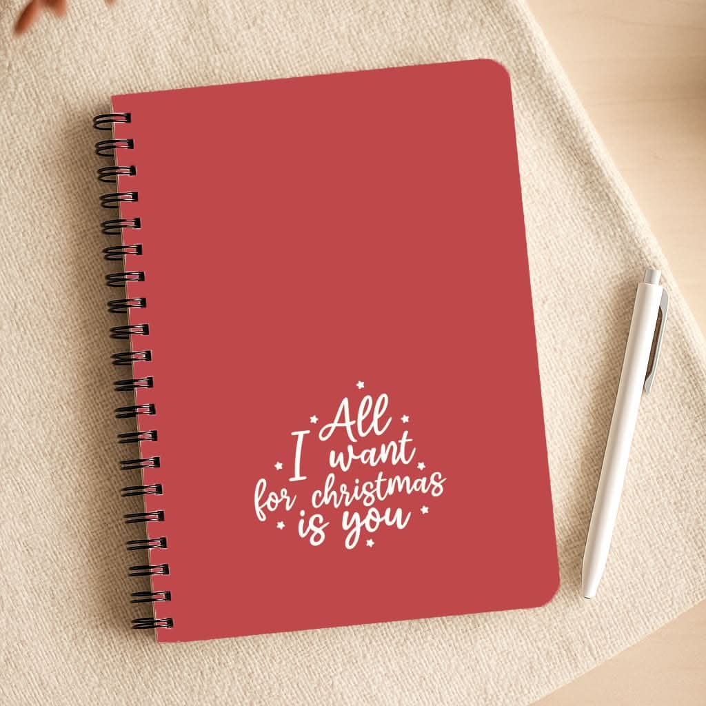 All I Want For Christmas Is You Stars Notepad
