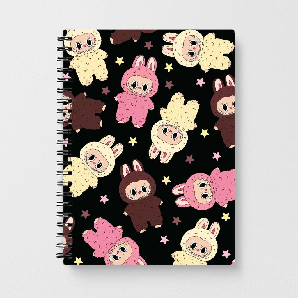 Cute Monsters And Stars Pattern Notebook