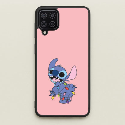 Cute Blue Alien Fairylights Galaxy A12 Case
