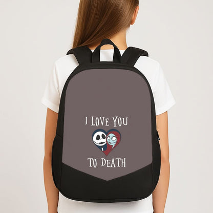 I Love You To Death Heart School Bag