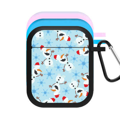 Snowman Pattern AirPods Case