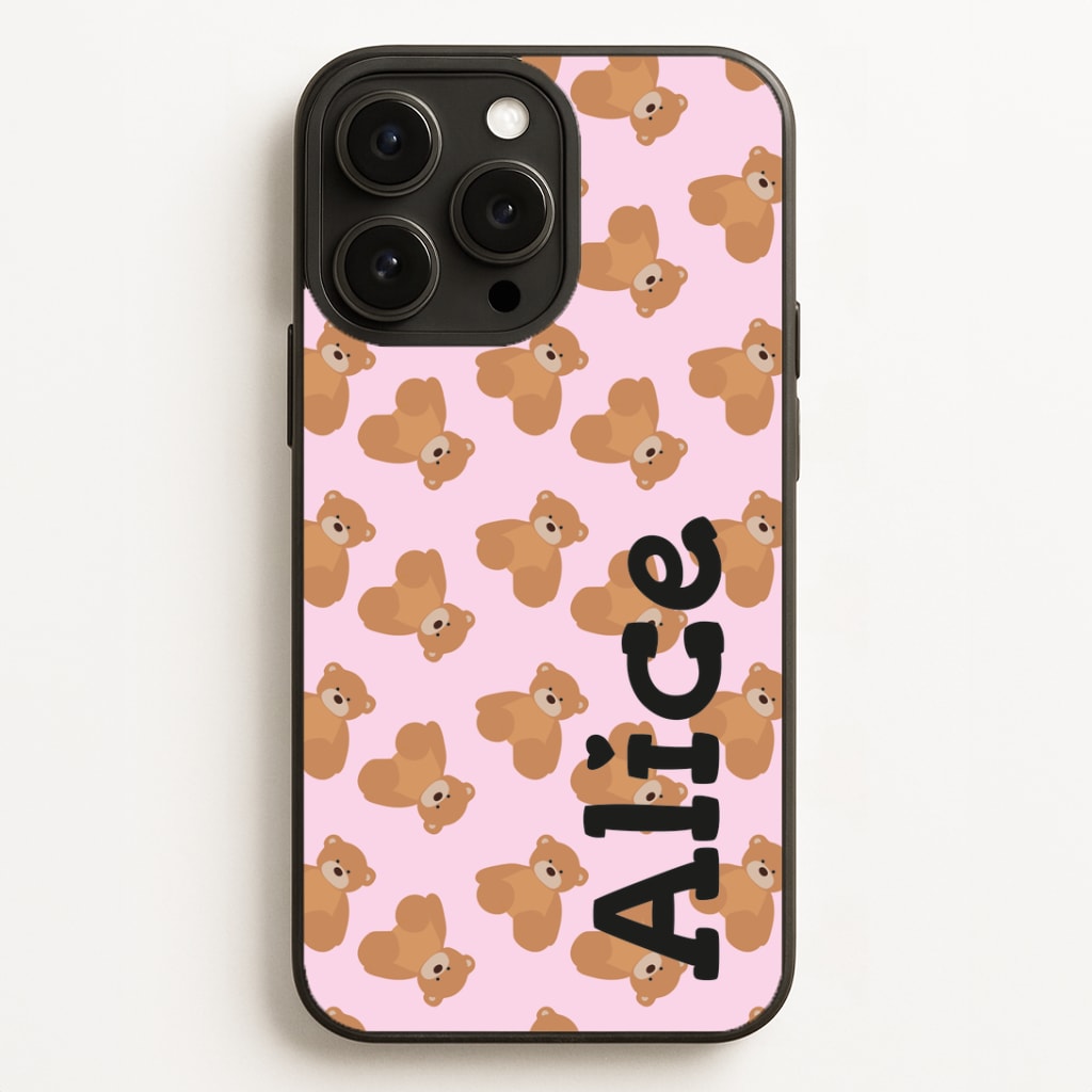 Teddy Bear Pattern - Personalised Christmas  Phone Case for iPhone, Samsung Galaxy and Google Pixel
