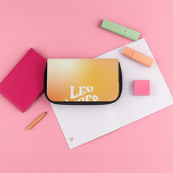 Leo Vibes Gradient Zodiac Pencil Case