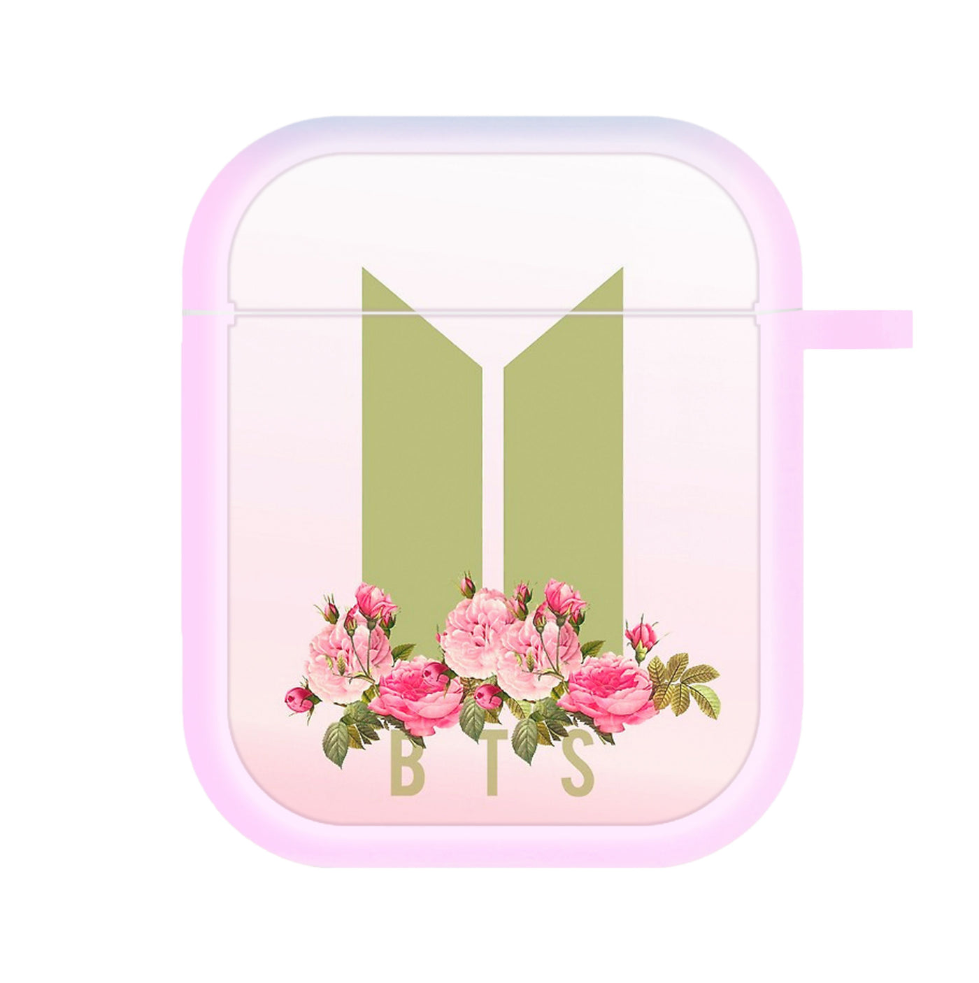 Pink Ombre BTS Logo AirPods Case