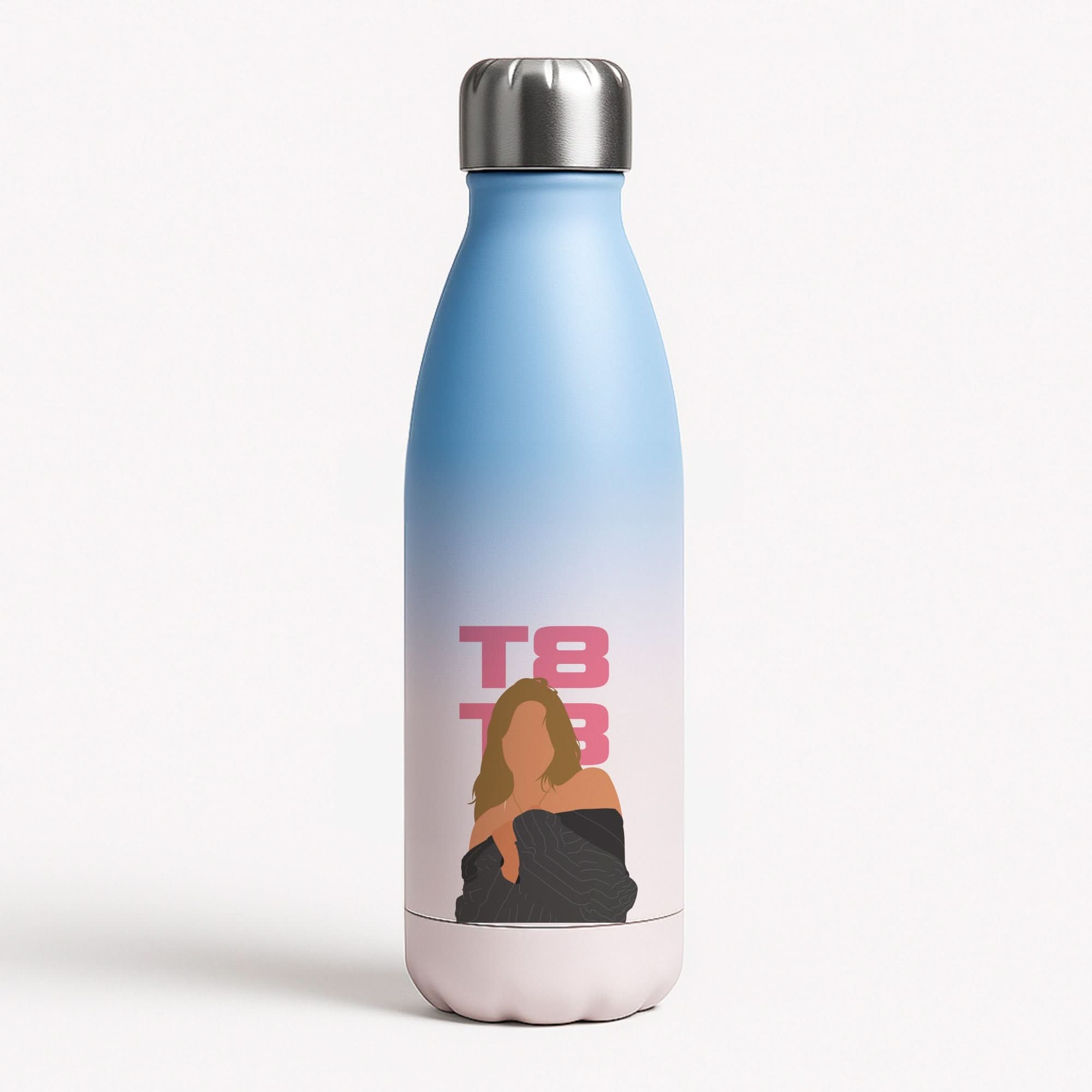 T8 Pink  Blue Water Bottle