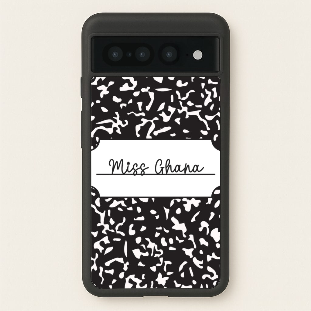 Personalised School Notebook Google Pixel 7 Pro Case