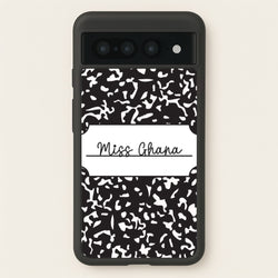 Personalised School Notebook Google Pixel 7 Pro Case