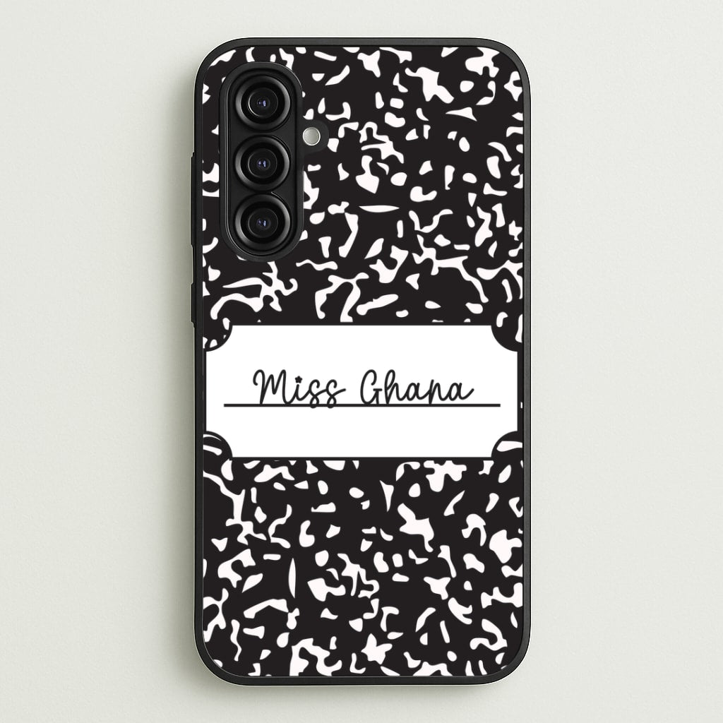 Personalised School Notebook Galaxy A16 Case
