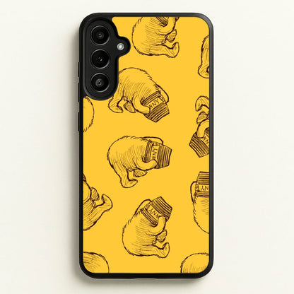 Winnie Honey Pot Pattern Galaxy A36 Case