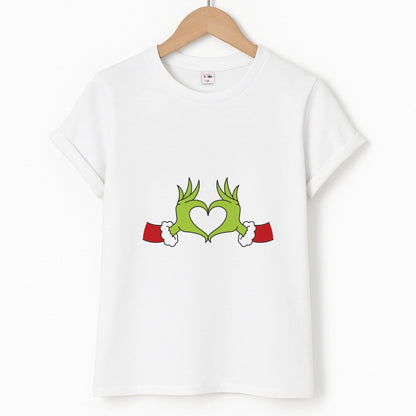 Christmas Green Heart Unisex T-Shirt