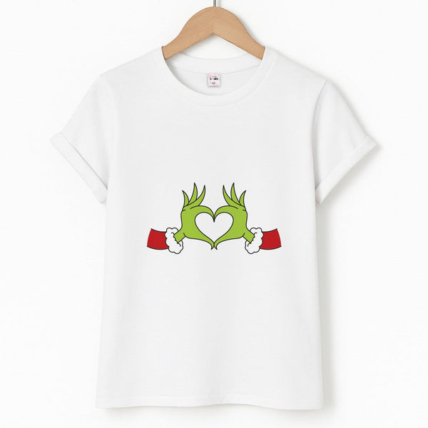 Christmas Green Heart Unisex T-Shirt