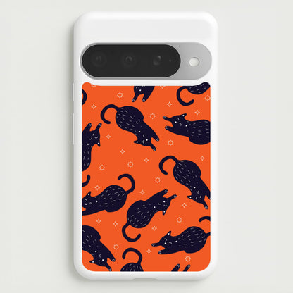 Black Cats And Stars Pattern Google Pixel 10 Pro XL Case