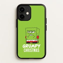 Grumpy Christmas Cartoon Sponge iPhone 12 / 12 Pro Case