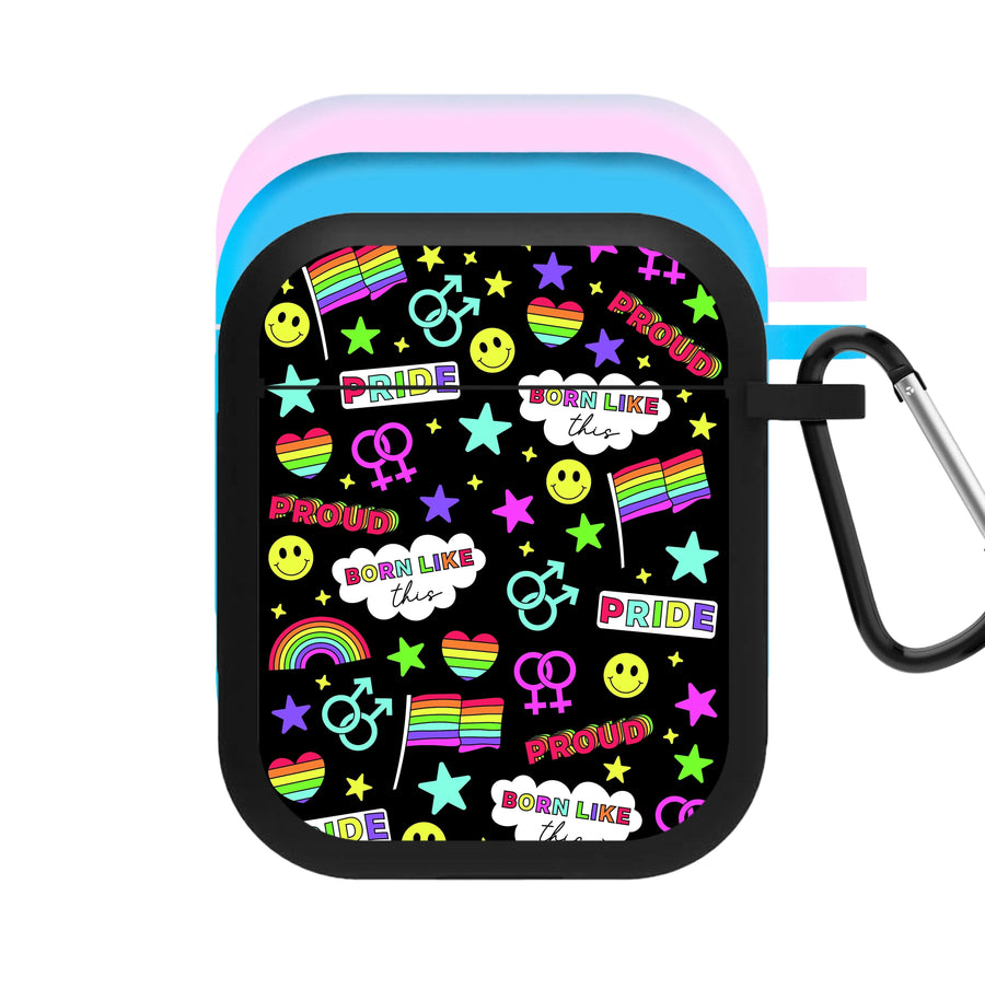 Dark Pride Stickers AirPods Case