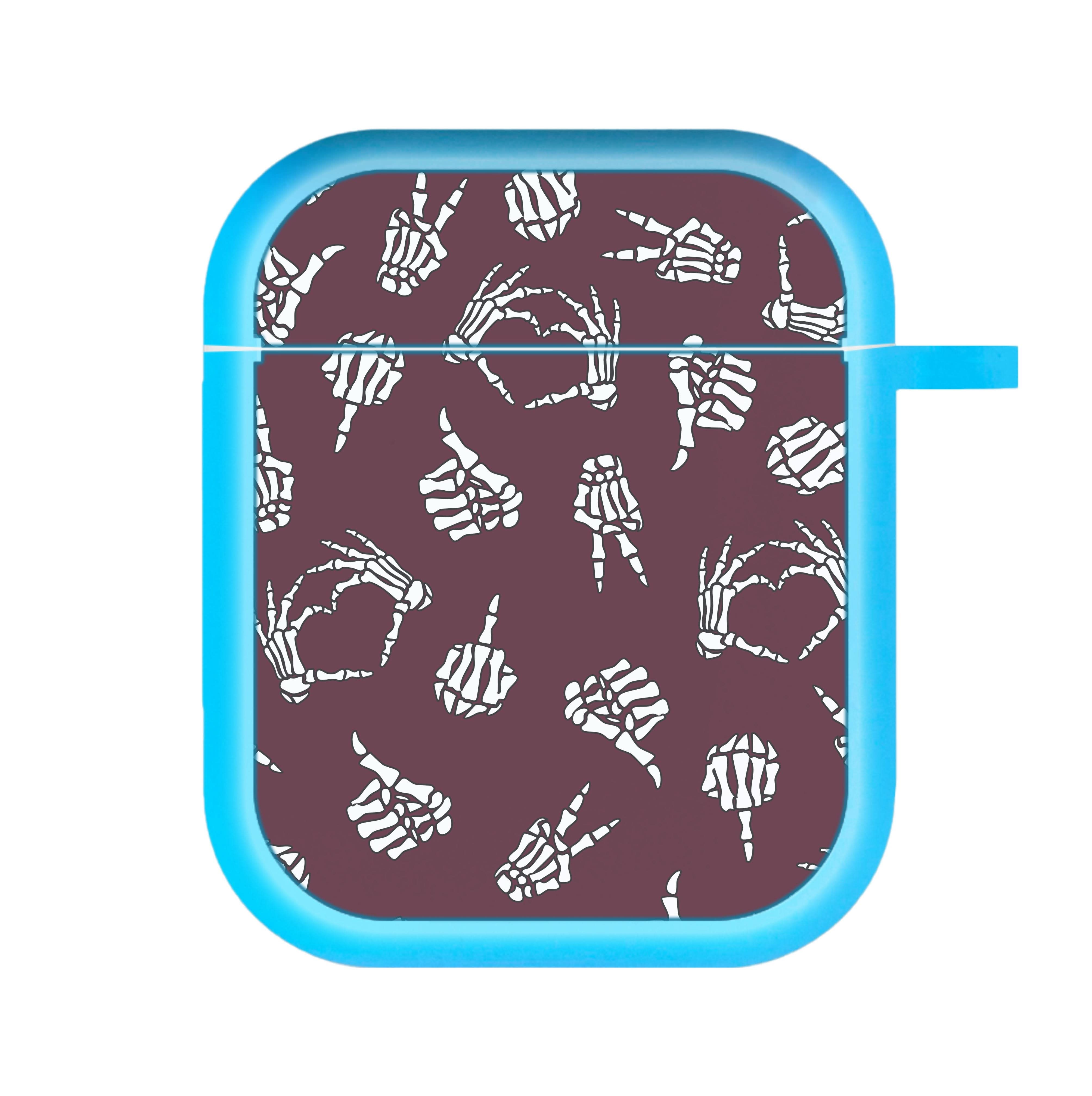 Skeleton Hands Pattern AirPods Case