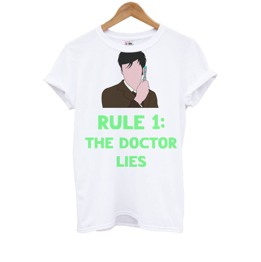 Rule 1: The Doctor Who Lies - Doctor Who Kids T-Shirt