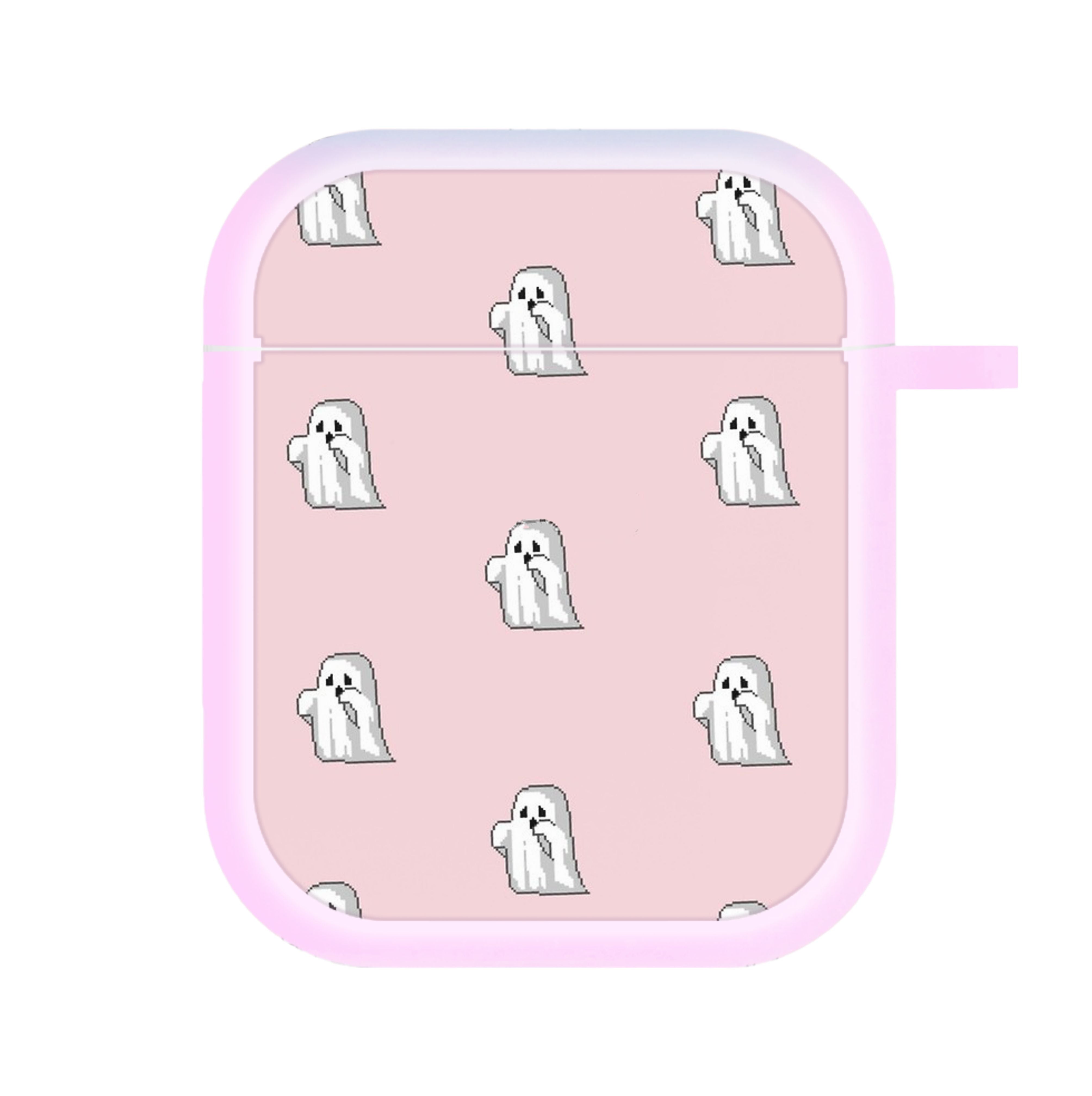 Pastel Pixel Ghost Halloween AirPods Case