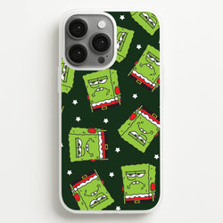 Grumpy Christmas Cartoon Sponge Pattern iPhone 13 Pro Case