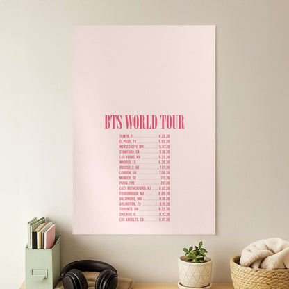 K-Pop Band World Tour List 2026 Poster
