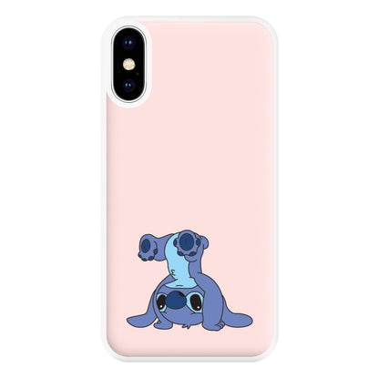 Cute Blue Alien Handstand iPhone XS Max Case