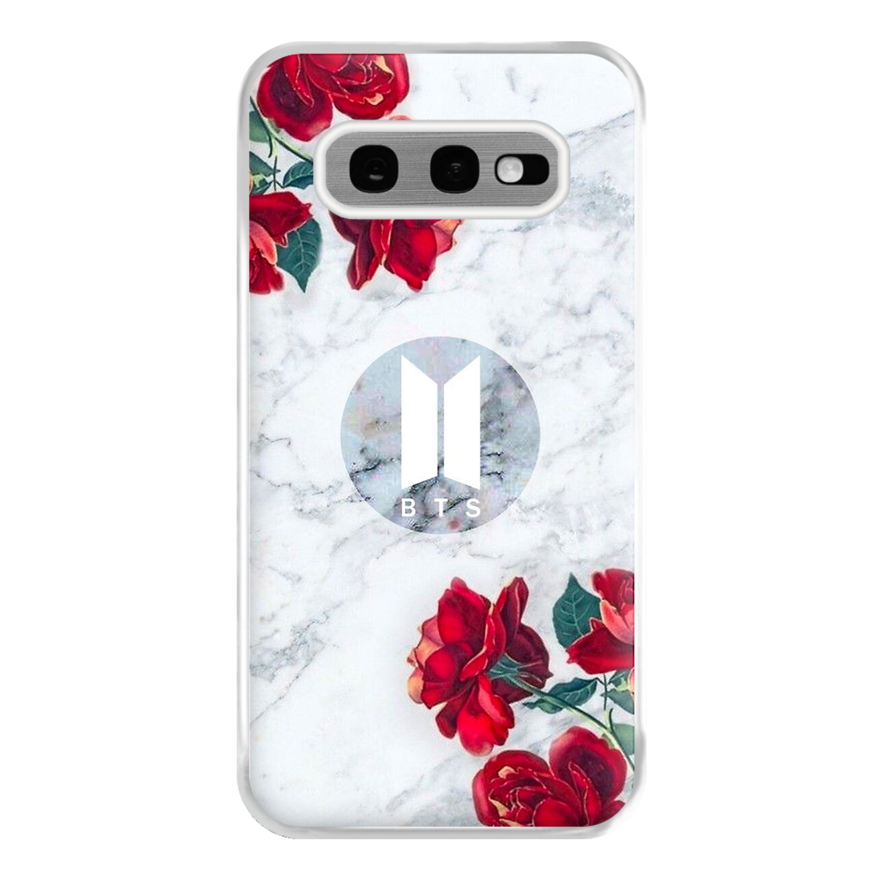 K-Pop Band Logo Marble Roses Phone Case