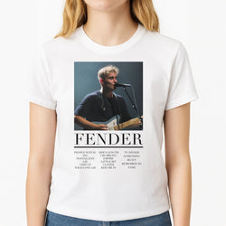 Fender Orange Song List Womens T-Shirt