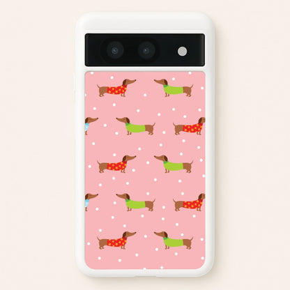 Christmas Jumpers Dachshund Pattern Google Pixel 8a Case