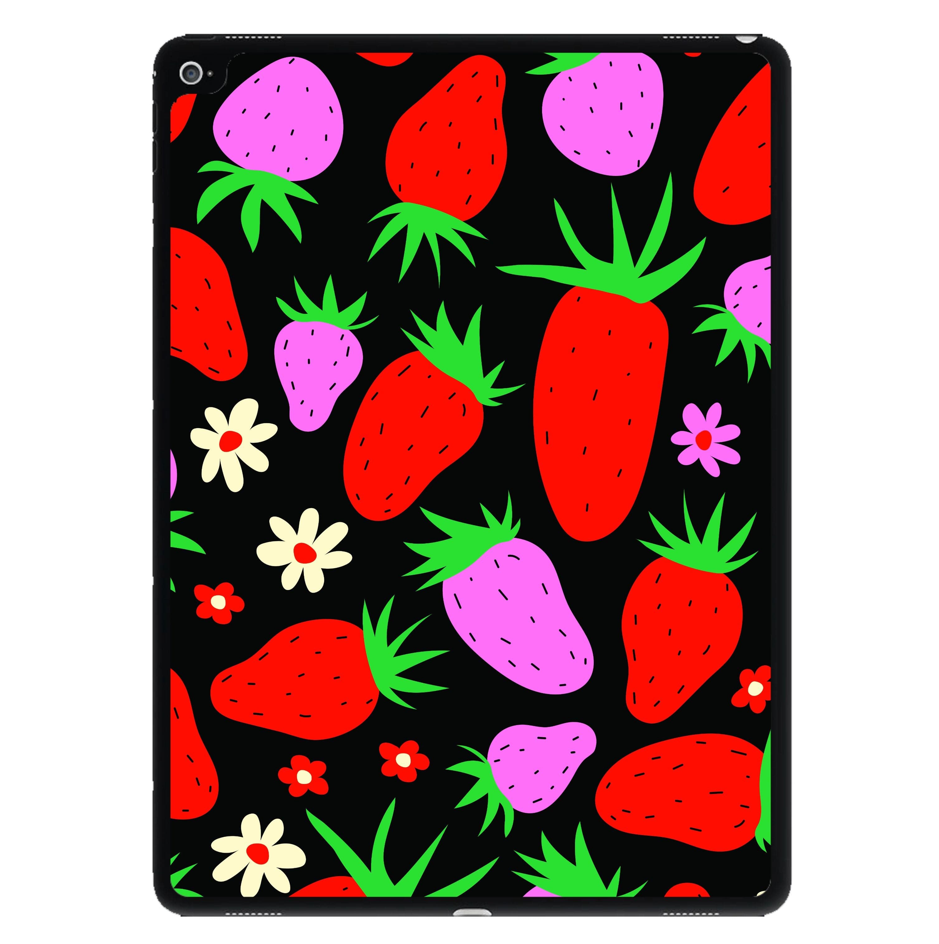 Abstract Strawberries Pattern iPad Case