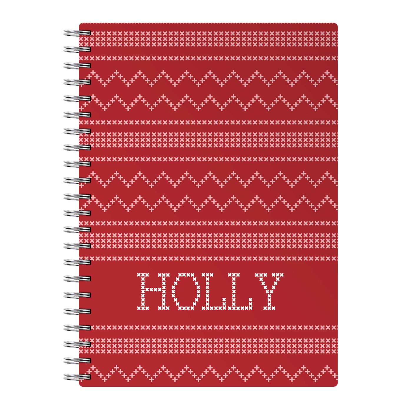 Personalised Christmas Jumper Red Notebook