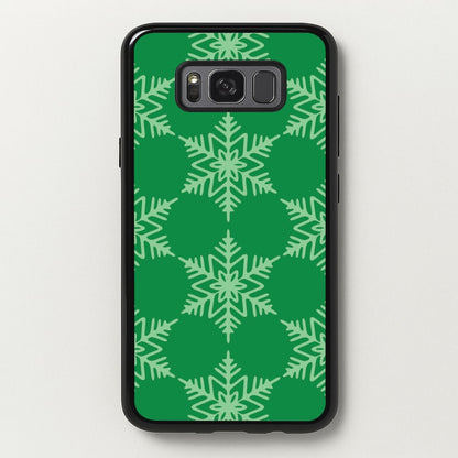 Green Giant Snowflakes Christmas Pattern Galaxy S8 Case