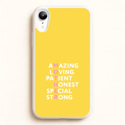 Mother Anagram iPhone XR Case