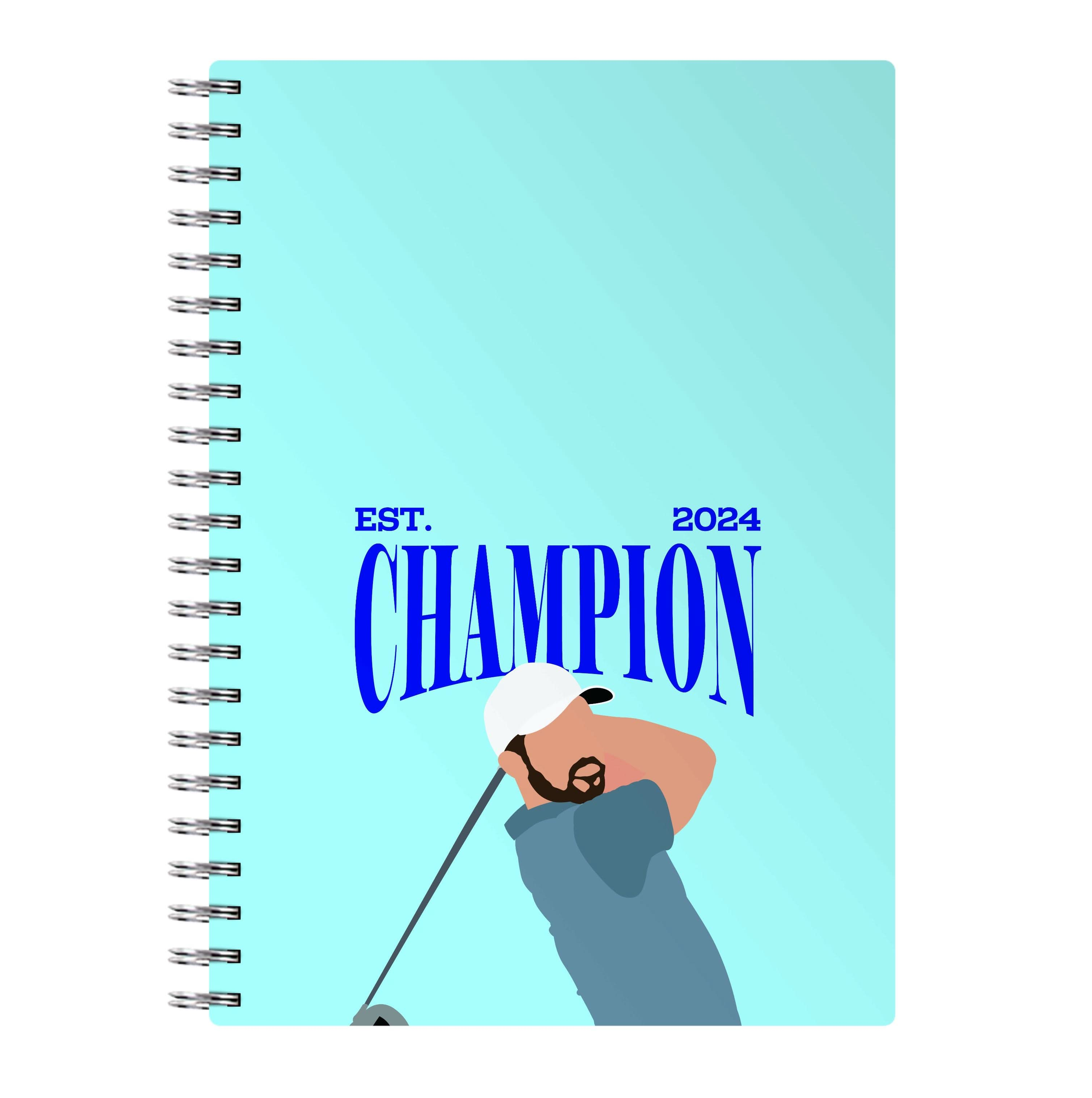 Schauffele Champion 2024 Notebook