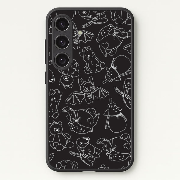 Halloween Plushies Pattern II - Halloween Galaxy S25 Case