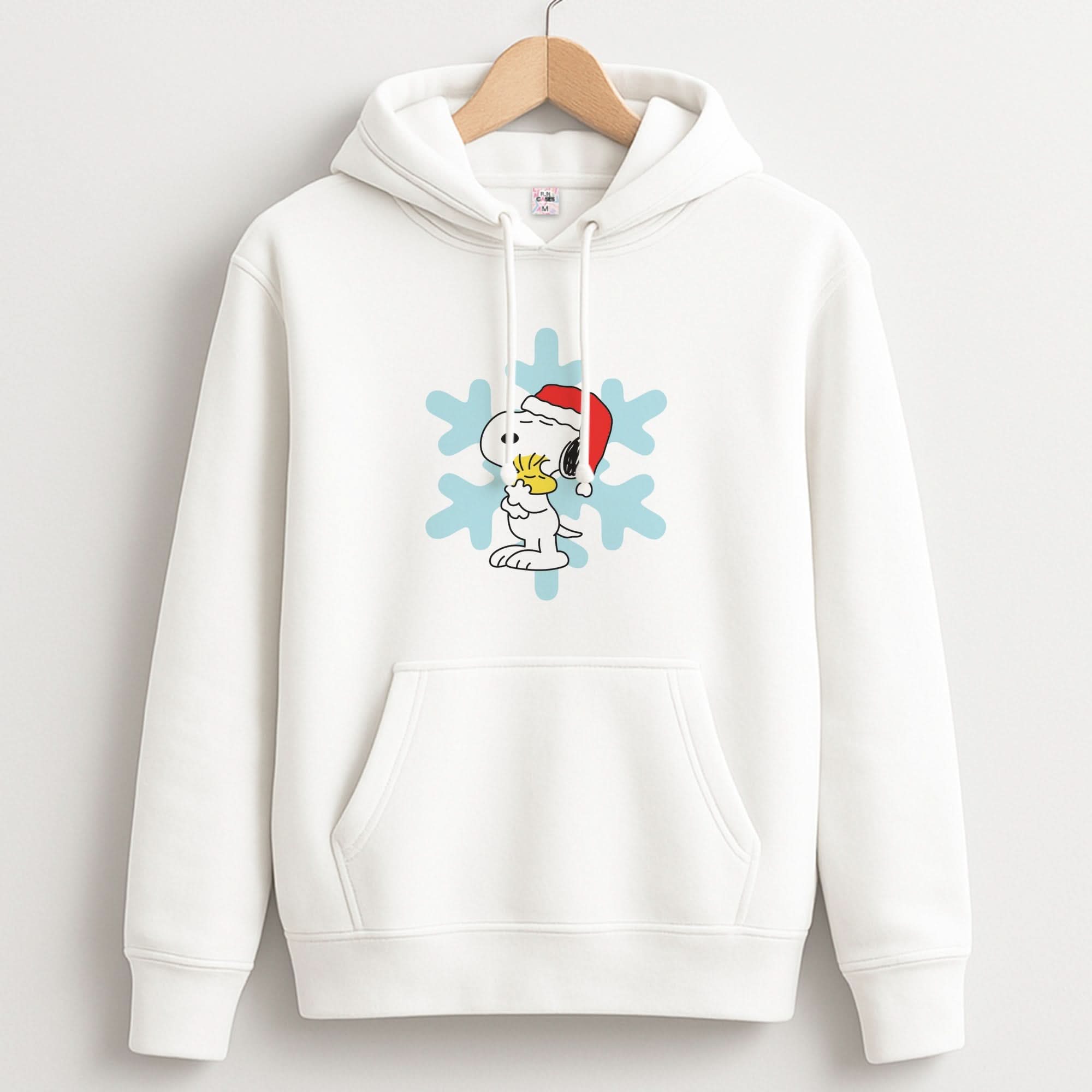 Christmas Cartoon Beagle And Bird  Hoodie