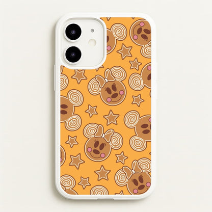 Cartoon Mouse Gingerbread Pattern iPhone 12 / 12 Pro Case