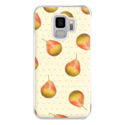 Pears And Polka Dots Pattern Galaxy S9 Case
