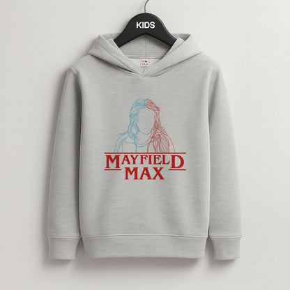 Blue And Red Max Grey Kids Hoodie