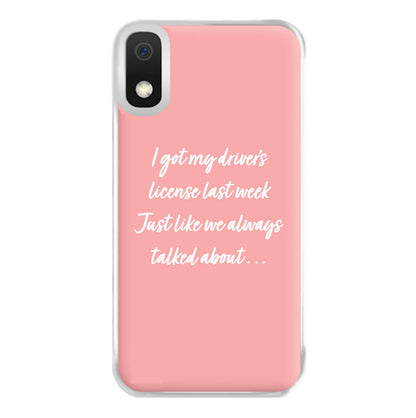 Drivers License Lyrics - Olivia TikTok Phone Case