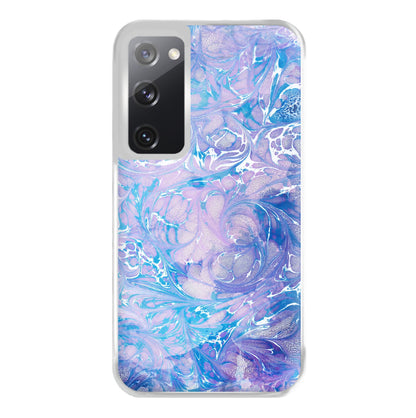 Sea Blue Swirly Marble Phone Case