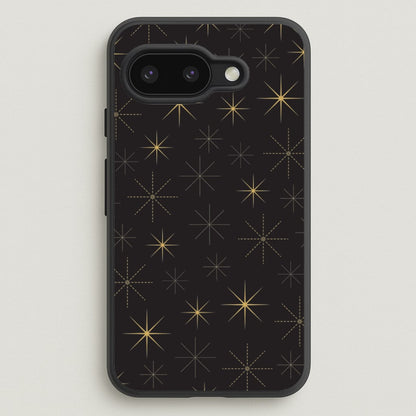 Christmas Gold Stars Pattern Google Pixel 9a Case