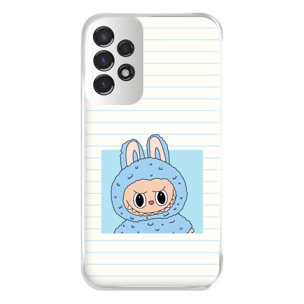 Cute Blue Notebook Monster Galaxy A53 Case