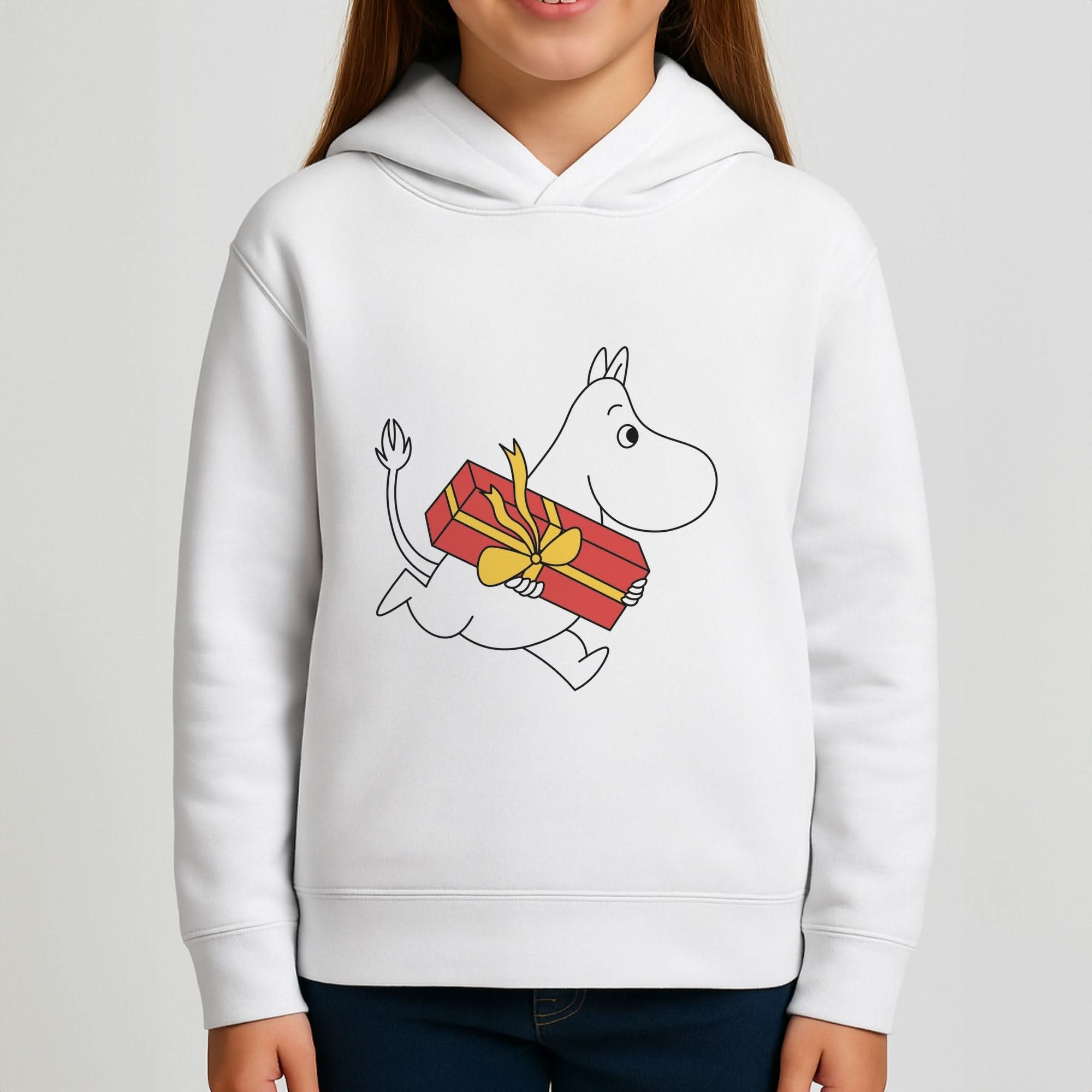 Red Present Moom Girls Hoodie