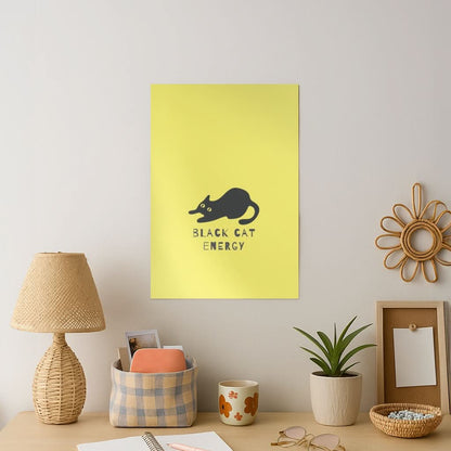 Black Cat Energy Art Print