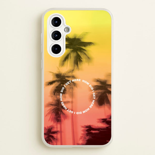 Palm Trees Circle Galaxy A54 Case