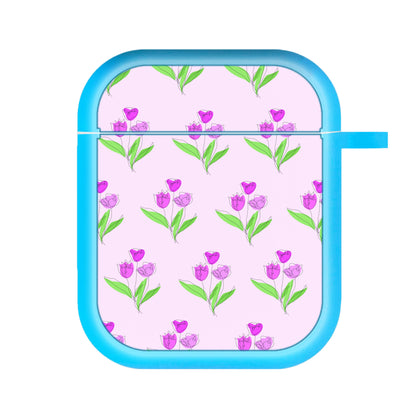 Pink Pattern - Floral AirPods Case