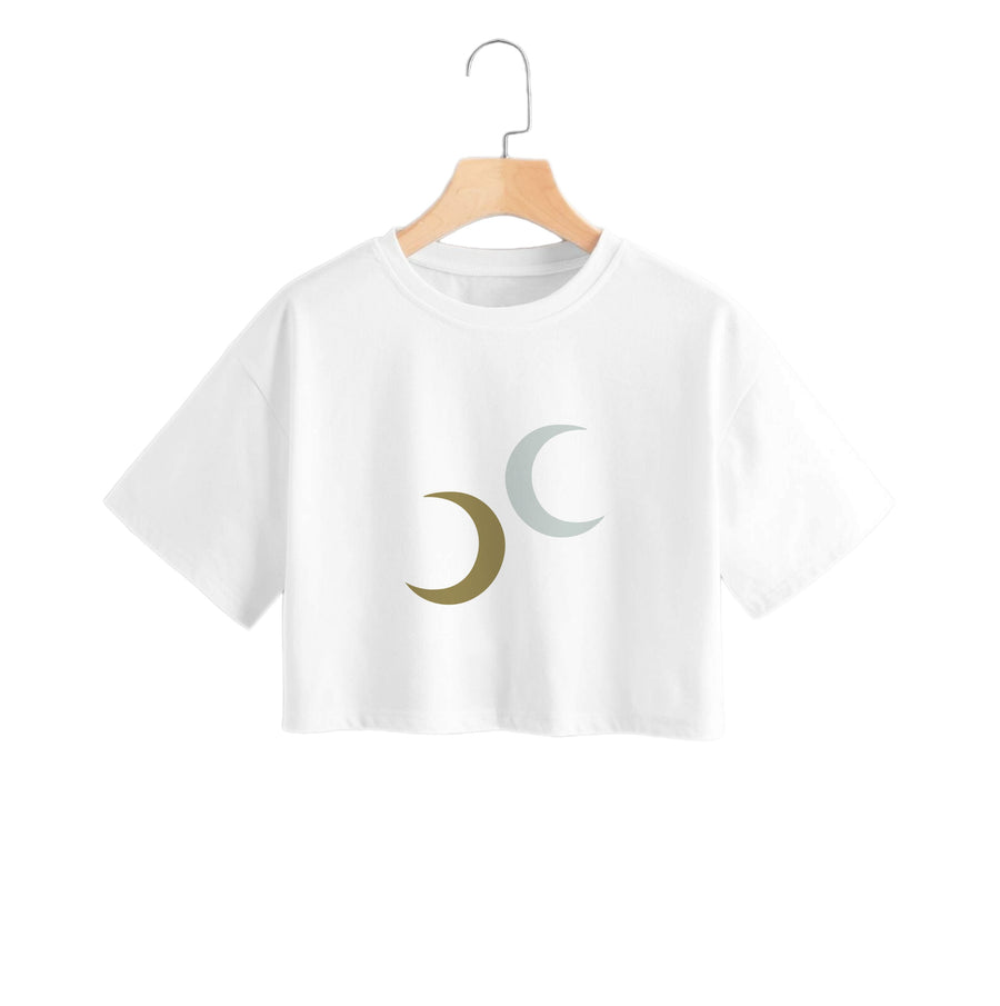 Gold And Silver Moons - Moon Knight Crop Top