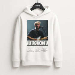 Fender Orange Song List Kids Hoodie