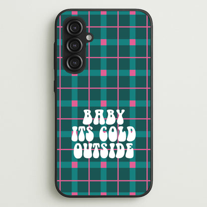 Baby It's Cold Outside Tartan Galaxy S23FE Case