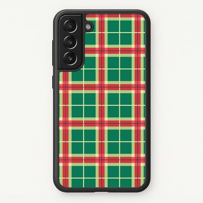 Red And Green Tartan II Christmas Pattern Galaxy S21 Plus Case