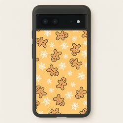 Cute Gingerbread And Snowflakes Pattern Google Pixel 7 Case